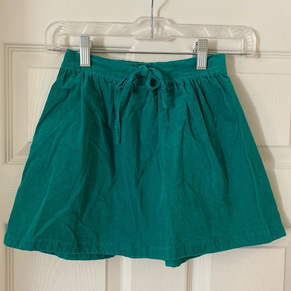 Green corduroy skirt